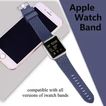 Silikónové Popruh Pre Apple hodinky kapela 44 mm 40 mm 42mm 38mm correa 3D Textúry pás watchband náramok iwatch série 6 5 4 3 se 42 mm