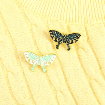 Motýľ Motýľ Vzor Smalt Pin Sun Moon Star Brošňa Hmyzu Odznaky Retro Etnický Štýl Šperky, Brošne Pre Mužov, Ženy, Darčeky