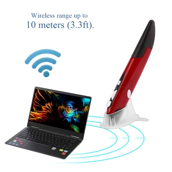 2.4 GHz, USB Bezdrôtovej Myši Optické Pero Vzduchu Myši Nastaviteľné 500 / 1000DPI Pre Notebooky a stolové Počítače Zabudovaný Bezdrôtový Prijímač