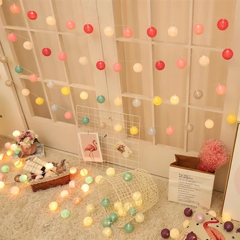 20 40 LED Loptu String Svetlá na batériový Farebné Girlandy Rozprávkových Svetiel pre Domáce Svadobné, Vianočné Party, Outdoor Dekoroch Lampa