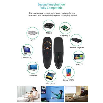 G10 G10S Vzduchu Myši Ovládanie Hlasom 2.4 G USB Prijímač G10s s Gyro Snímanie Mini Bezdrôtovej Smart Remote pre Android TV BOX