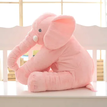 NOVÝ Veľký Plyšový Slon Bábiky Hračky Detský Spací Späť Vankúš Roztomilý Plyšového Slona Baby Doll Vianočný Darček