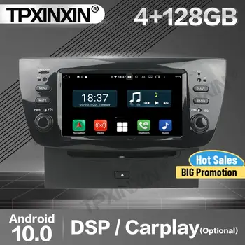 128G Carplay autorádia 2 Din Stereo Prijímač Android 10 Pre FIAT DOBLO 2010 2012 2013 GPS Prehrávač Audio Rekordér Vedúci Jednotky