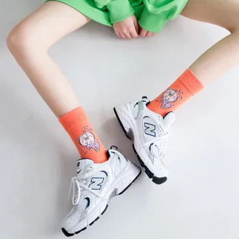 1 Pár Kórea Funky Harajuku Trend Ženy Candy Farby Bežné Zábavné Ponožky Dievča Kawaii Unisex Ponožky Prekvapenie Polovice Žien Posádky Ponožky
