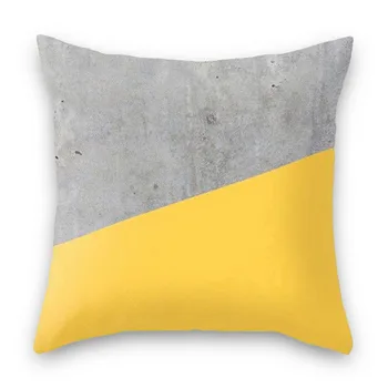 Žltá Polyester vankúš, obliečka na Vankúš Prípade, Nordic Štýl Geometrické Hodiť Vankúš Sofa Auto Vankúš Domova 18 x 18 Palcov