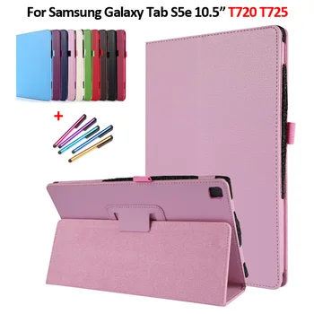 Coque Pre Samsung Galaxy Tab S5e Prípade SM T720 T725 Záhyb Kože Stojan vyklápací Kryt pre Samsung Tab S5e Kryt Funda Prípad Tabletu