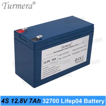 Turmera 32700 Lifepo4 Batérie 4S1P 12.8 V 7Ah s 4S 40A Vyvážené BMS pre Elektrické Lode a Neprerušené Napájanie 12V