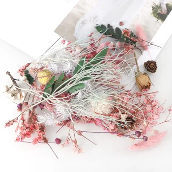 1 Box Zmiešané Farebné Reálne Sušené kvety Rastlín Pre Umelecké Remeslá Scrapbooking Aromaterapia Sviečka Epoxidové Živice DIY Príslušenstvo