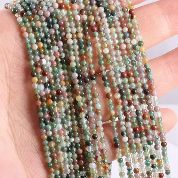 Prírodný Kameň Korálkové India Agates Voľné izolácie Korálky pre Šperky, Takže Beadwork DIY Náhrdelník náramok príslušenstvo 2 mm 3 mm