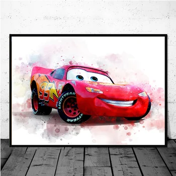 Disney Pixar Cars Cartoon Plátno Maľovaní Plagátov a Vytlačí Cuadros Wall Art Kreslené Obrázky, Obývacia Izba, detská Izba Decor