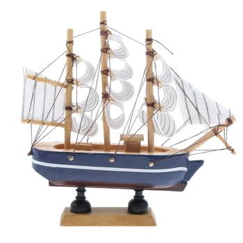 Námorné Námorník Loď Model, Loď, Drevená Plachetnica Home Office Dekor 14 cm