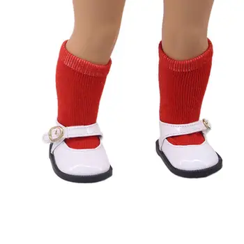1 Pár Multicolor Pletené Športové Ponožky Bábika Ponožky Dievča Hračka Bábika Príslušenstvo Vhodné Pre 16-18 Palcový Bábiky