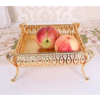 Námestie Ovocie Zásobník Slúži Sušené Orechy Doska Denný Pokrm Box Jedáleň Dekorácie, Šperky Zobraziť Držiteľ 20 cm -Gold