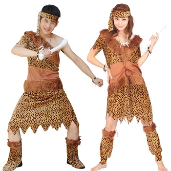 Halloween Deti leopard savage barbar croods flintstones primitívne sexy indiánske oblečenie kostým karnevalové kostýmy pre mužov fantázie