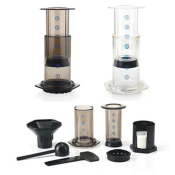 Prenosné francúzsky stlačte kávovar Haole francúzsky Stlačte kávovar Coffee Pot Stroj + kovový Filter + 350 pc Filtračný Papier