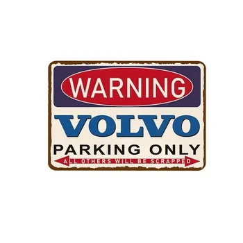 Volvo Zábavné Parkovanie Len Vintage Retro Plechovka Znamení Kovu Znamení Kovu Plagát Kovové Dekor Stenu, Nálepky Varovné Príznaky
