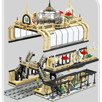 Tvorca Európskej Železničnej Stanice Architektúry Tehly Na Ulicu Stavebným Hračky HolidayGift Pre Dospelých