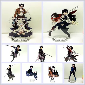 9 ks/veľa Anime Útok na Titan obrázok akryl hračka Levi Mikasa Eren model akcie bábika 16 cm na darček