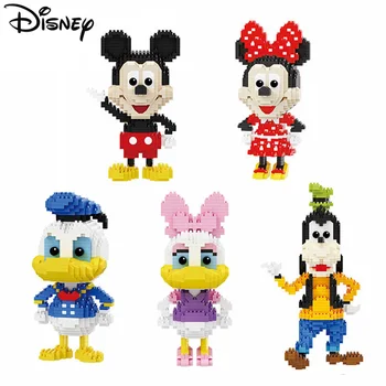 Disney Stavebné Bloky, Mickey Mouse, káčer Donald DIY Zostavený Model Obrázok Vzdelávania Hračky Tehál Deti, Dospelých, Dekorácie, Darčeky