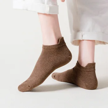 Móda Ponožky Žena 2021 Nové Jarné Členkové Ponožky Dievčatá Bavlna Farbou Ženy Móda Bavlna Bežné Ponožky Lady Vysokej Kvality