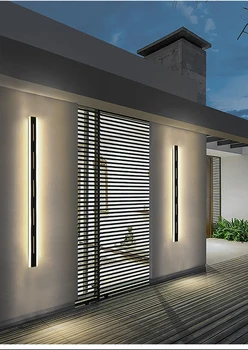 Nepremokavé vonkajšie nástenné svietidlo LED Dlhej stene lLight IP65 vonkajšiu stenu Záhrade Vily verandu Sconce Svetlo 110V 220V Sconce Svietidlo
