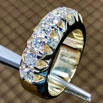 Móda Crystal Nevesta Svadobné Prstene pre Ženy, Dievčatá, Zlatá Farba Luxusné Zirkón Zásnubný Prsteň Mužov Boho Šperky Anillos Mujer
