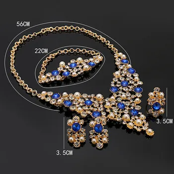 Milosť Ušľachtilé Zlato Svadobné Šperky Set Veľkoobchod Nigérijský Svadobné Žena Príslušenstvo Šperky Set Afrického Korálky Šperky Set Designer
