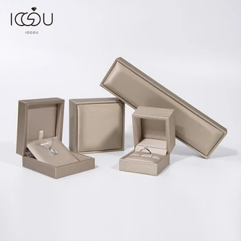 IOGOU Nové Kožené s Vypuklý Okraji Luxusné Šperky Úložný Box Prenosný Box Balenie Európskom Štýle Nádherné Šperky Prípade Nastavte