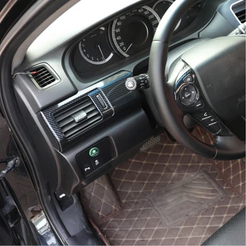 2ks/set Uhlíkových Vlákien Textúra Console Panel L&R Air Vent Výbava Dekorácie Pás vhodné na Honda Accord 2016 2017