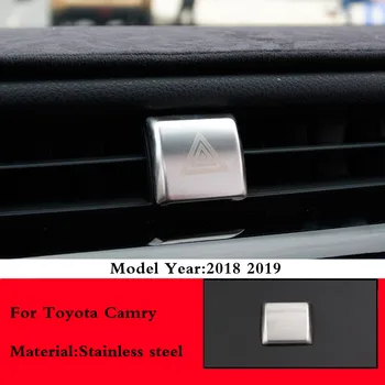 Pre Toyota Camry 70 XV70 2018 2019 2020 Interiéru Vozidla Núdzové Svetlo Lampy Upozornenie Prepnúť Tlačidlo Výbava Kryt Nálepky Príslušenstvo
