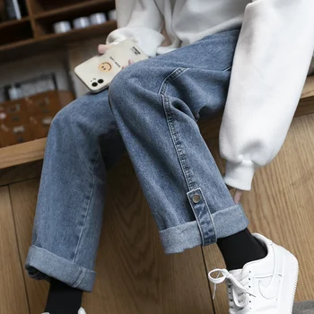 ZOENOVA Streetwear kórejský Štýl Džínsy Ženy Vysoký Pás Voľné Širokú Nohu, Elegantné Ženy Džínsové Nohavice Harajuku Y2k Vintage Nohavice