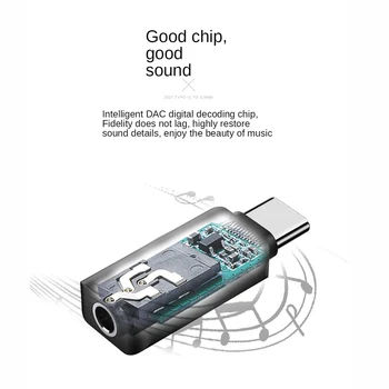 Prenosný Mini Typ C do 3,5 mm DAC slúchadlá HIFI Zosilňovač USB Slúchadlá Audio adaptér 3.5 384kHz Digital Dekodér AUX Konvertor