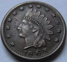 Občianska vojna 1863 kópie mincí #7