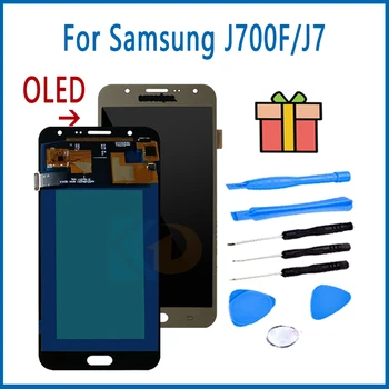 Mobile Časťami, OLED LCD Dotykový Displej Pre Samsung Galaxy J7 J700 LCD Displej
