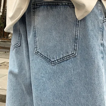 Muži Jeans Denim Plus Veľkosť 3XL Voľné Rovno Širokú Nohu, Otvor Pevné Retro kórejský Najnovšie Módne Trendy Štýl Študentov Streetwear