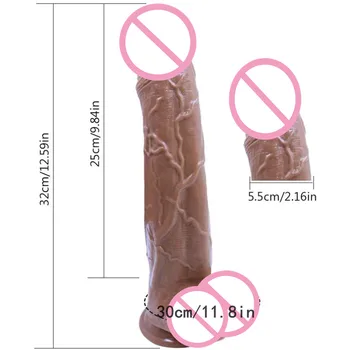 Obrie Telo Dildo Hrubé Obrovské Dildo Realistický Penis Extrémne Veľké Realistické Dildo Prísavky Sex Produkt Pre Ženy