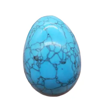 1pcs Modrá Tyrkysová Kameň Vajcia Prírodný Drahokam Crystal Minerálny Liečivý Loptu Domáce dekorácie príslušenstvo Kegel Masáž Yoni Vajcia