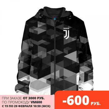 Pánská bunda 3D Juventus 2018 geometrie šport