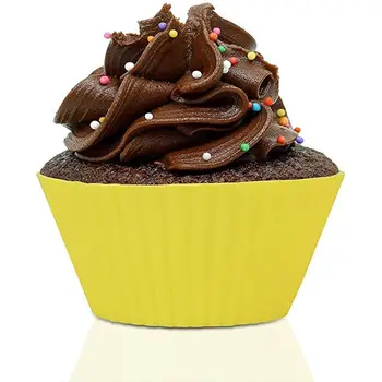 12pcs Silikónové Tortu Formy Kolo Tvarované Muffin Cupcake Líniové Dezert Pečenie Čokoláda Pohár Pečenie