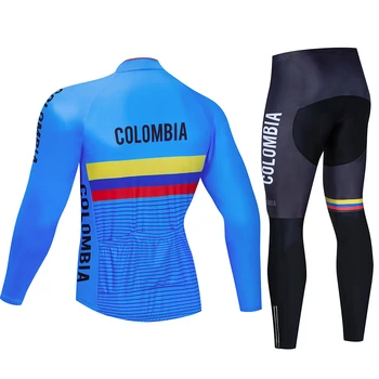 Muži 2020 Kolumbia Jar /Jeseň Dlhé Rukávy Cyklistika Dres Nastaviť Cyklistika Šport Jednotné MTB Cyklistické Oblečenie Bunda vonkajšie Oblečenie