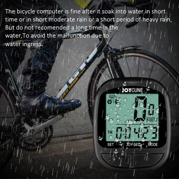 Nepremokavé Cyklistické počítače Káblové Cyklistické LCD Digitálne počítadlo kilometrov Stopky