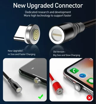 5A Supercharge Magnetické Kábel Micro USB Nabíjanie Typ C Nabíjačky Typ Magnetu-C, USB Kábel, Mobilný Telefón, USB Kábel