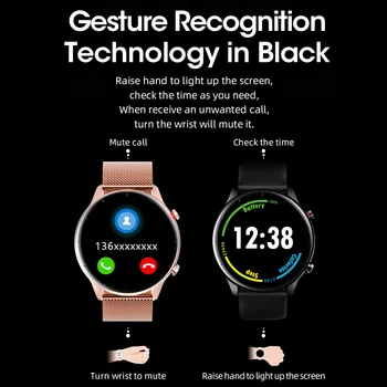 2021 Bluetooth Hovor Smart Hodinky Ženy plne Dotykový Vodotesný IP68 Srdcovej frekvencie Smartwatch Pre Xiao Huawei Telefón Podporu hebrejčiny