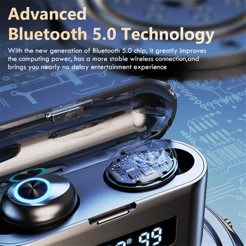 TWS Bezdrôtové Slúchadlá S Mikrofónom 2200mAh Plnenie Box Športové Nepremokavé Bluetooth Bezdrôtové Slúchadlá pre Všetkých Chytrý Telefón