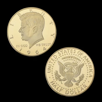 5 KS Spojené Štáty 1964 Zlatej Mince v 35. Prezidenta John Fitzgerald Kennedy Pamätné Zberateľstvo