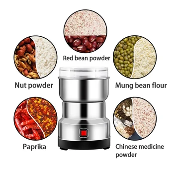 Domácnosti elektrický mlynček z nej sezamové semená rasce mlynček nerez mini elektrický mlynček na kávu multi-function zrna brúska Nástrojov