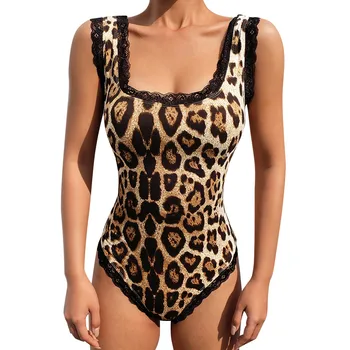 Leopard Čipky Sexy Backless Obväz Teddies Ženy Sexy spodná Bielizeň Sleepwear Plus Veľkosť Erotické spodné Prádlo Lenceria Sex Mujer Jeden kus