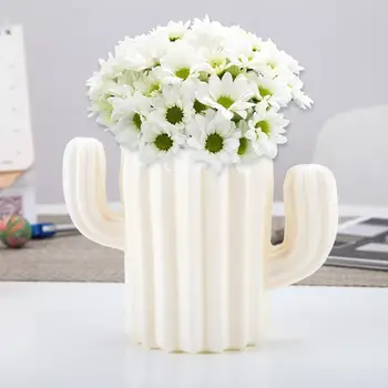 Plastové Kaktus Tvarované Váza, Sušené Kvety Hrniec Držiteľ Home Office Desktop Dekor