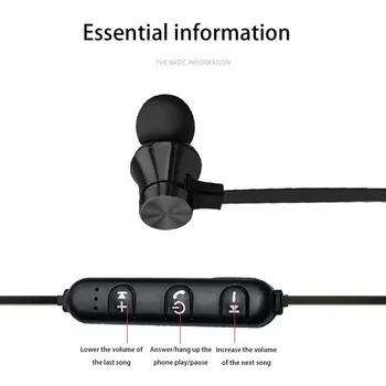 Športové Bluetooth-kompatibilné Bezdrôtové Slúchadlá Magnetické Headset S Mikrofónom Aktívnym Potlačením Hluku Headset Pre Telefóny, Hudobné Basy