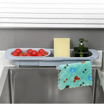 Zaťahovacie Úprava Umývadlo Teleskopická Umývanie Kôš Na Umývanie Ovocia A Zeleniny Kôš Kuchyňa Mozgov Kôš Kuchynské Tkaniny Rack